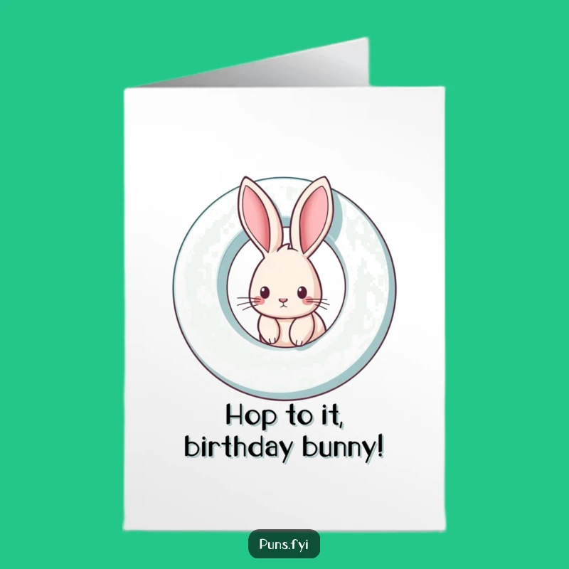 Free Printable Rabbit Birthday Card: Spinning Letter Surprise Downloadable Gift