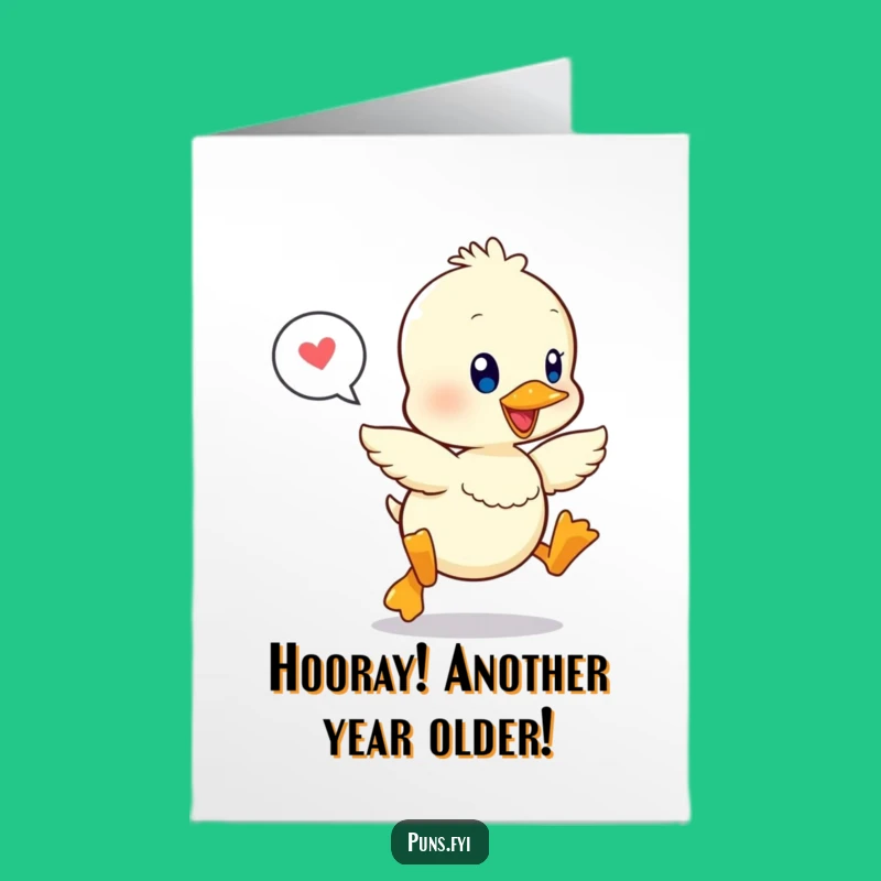 Free Printable Birthday Card: Happy Kawaii Duckling! Joyful Downloadable DIY Gift