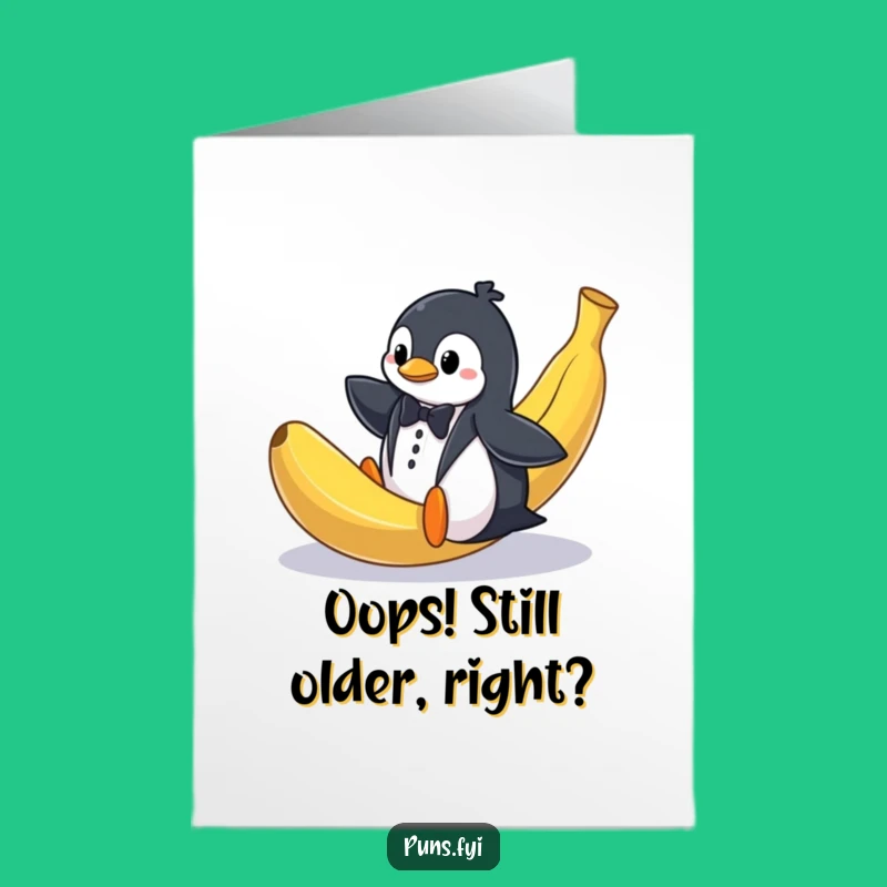 Free Printable Birthday Card: Funny Tuxedo Penguin Slip! Hilarious Downloadable Gift For Him