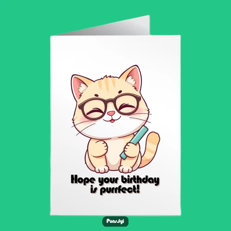 Smarty Cat Birthday Card: Free Printable Witty Wishes Downloadable Gift