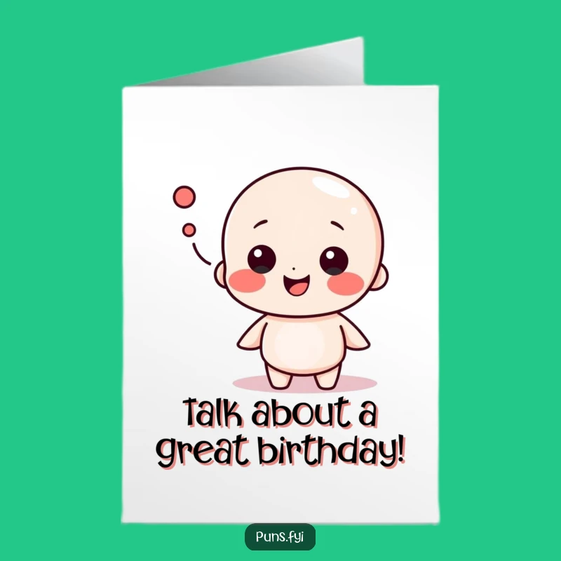 Free Printable Birthday Card: Speech Bubble Chats Up a Fun Celebration