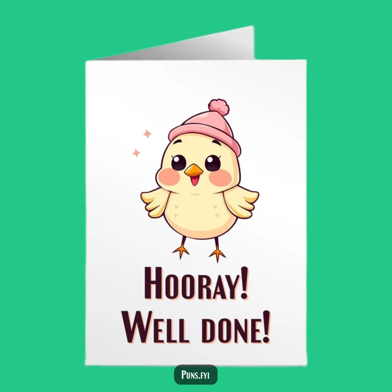 Free Printable Chirpy Bird Congrats Card - Loud Joy Funny downloadable gift!