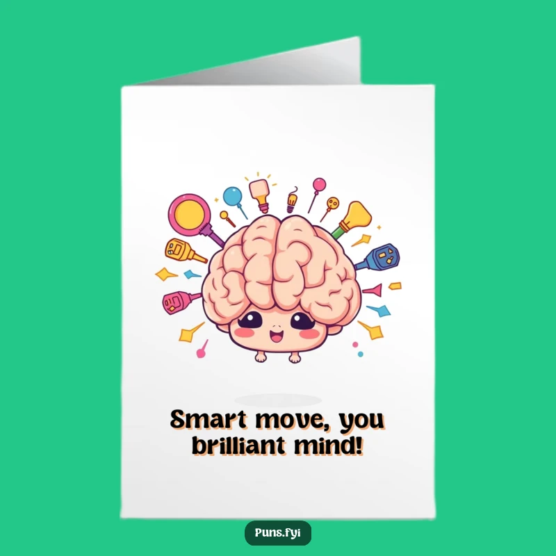 Free Printable Congrats Card: Brain Burst Success, Downloadable Gift
