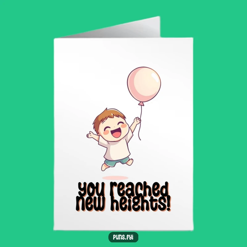 Free Printable Joyful Jumping Congrats Card: Exuberant Downloadable Gift of Achievement