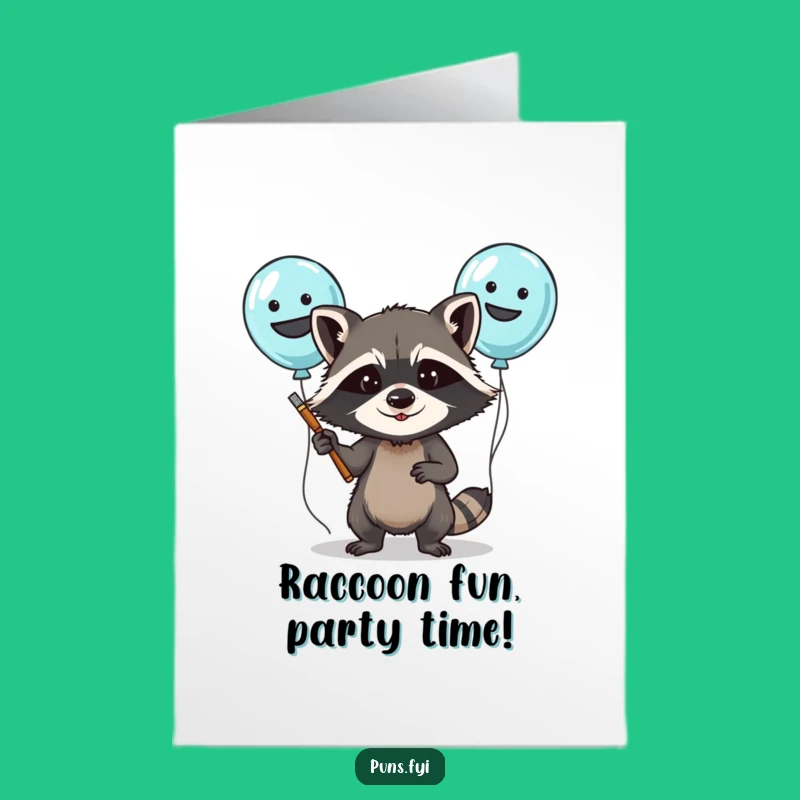 Free Printable Congratulations Card: Raccoon Artist - Funny Downloadable Gift for Celebrations