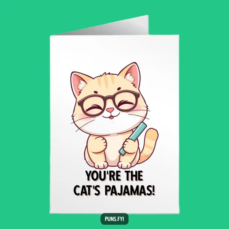 Clever Cat Congrats Card: Free Printable Smarty Pants Downloadable Gift