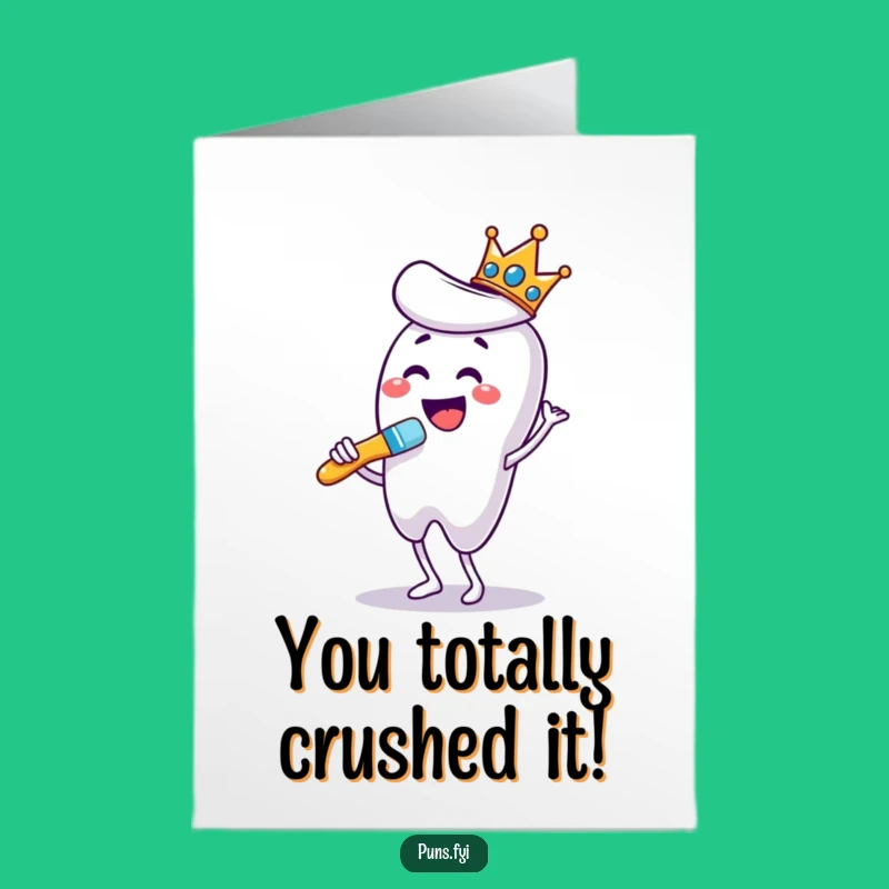 Free Printable Congrats Card: Royal Brush Celebration! Funny Downloadable Gift for Wins