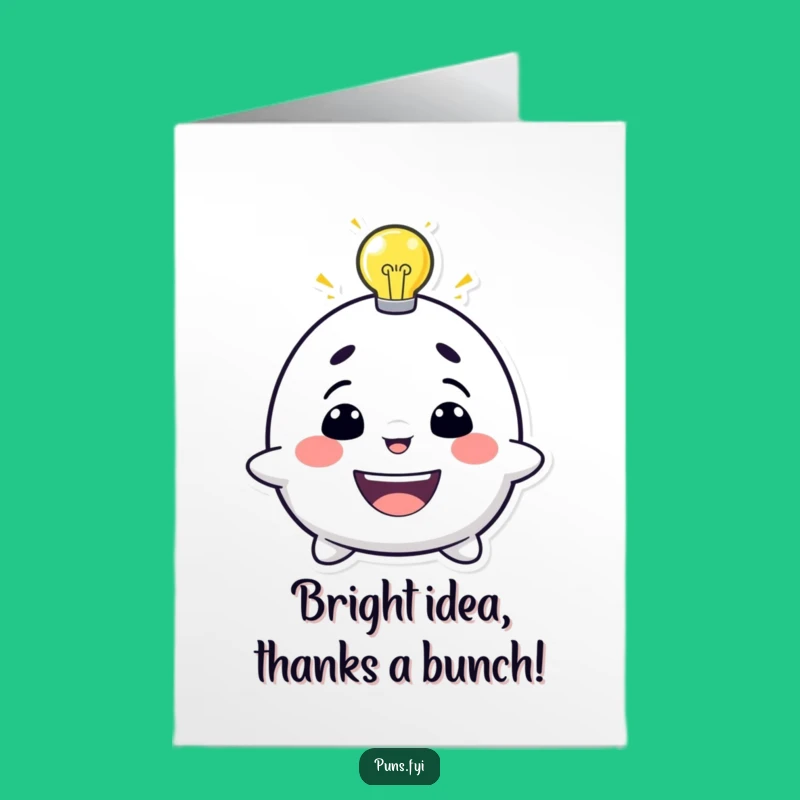 Free Printable Thank You Card: Lightbulb Genius Funny Downloadable Gift