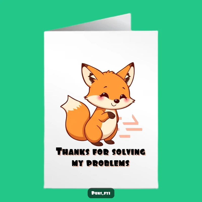Free Printable Fox Thank You Card: Clever Maze Appreciation Downloadable Gift