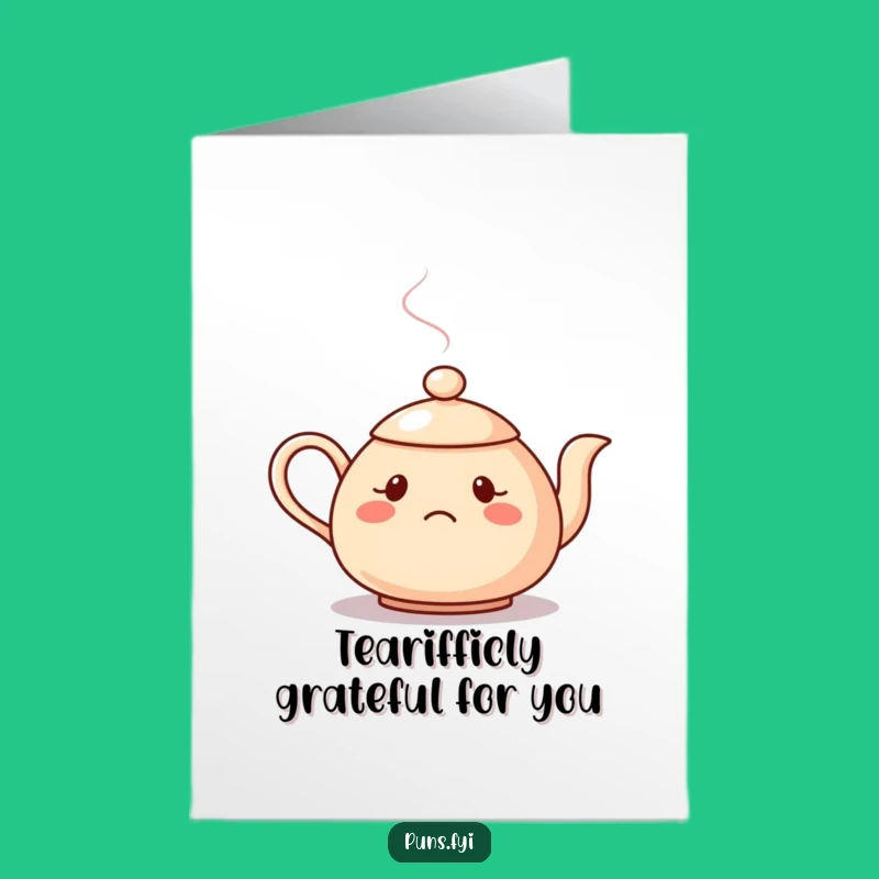 Free Printable Thank You Card: Confused Teapot Thanks! Funny Downloadable Appreciation Gift