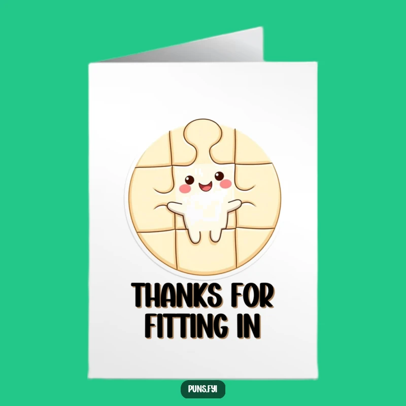 Free Printable Thank You Card: Funny Puzzle Piece Fit, Express Gratitude Download