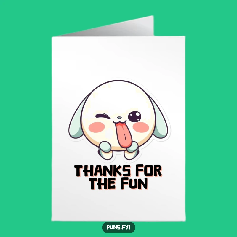 Free Printable Thank You Card: Playful Tongue Wink Funny Appreciation Gift