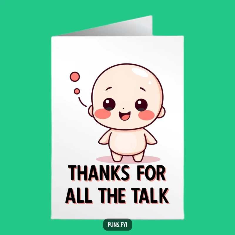 Free Printable Thanks Card: Speech Bubble Says Thanks in Funny Style