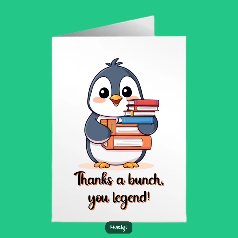 Free Printable Penguin Thank You Card - Express Gratitude with a Smile!