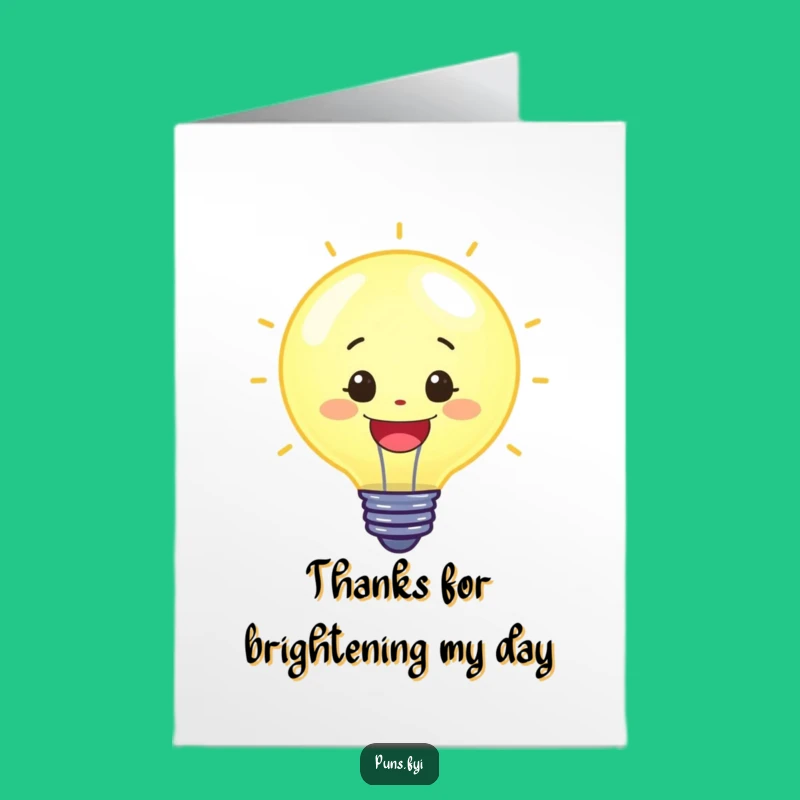 Free Printable Thank You Card: Lightbulb Offers Bright Appreciation