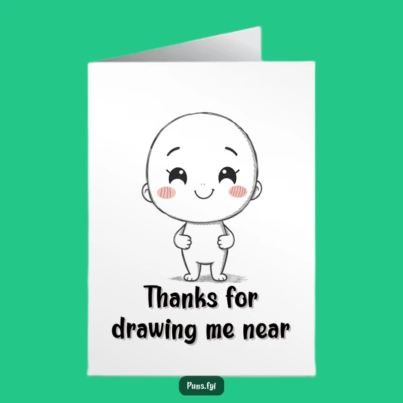 Free Printable Thank You Card: Pencil’s Wavy Gratitude, Humorous Downloadable Note