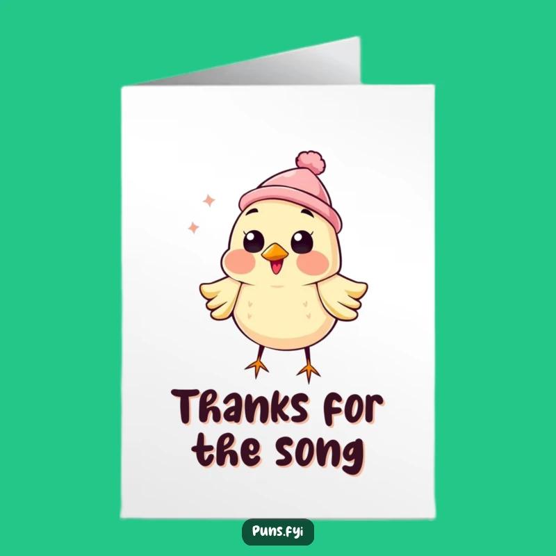 Free Printable Chirpy Bird Thank You Card - Loud Thanks Funny downloadable gift!