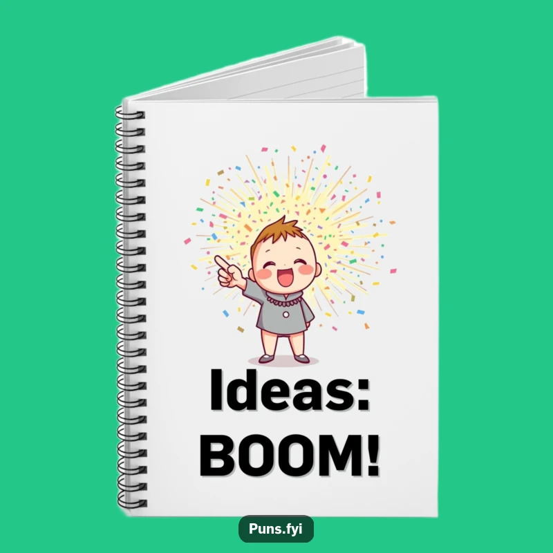 Funny Confetti Burst Notebook: Enthusiastic Character Journal for Festive Ideas