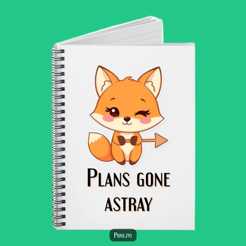 Funny Fox Wink Arrow Notebook: Clever Cartoon Journal, Ideal Funny Gift