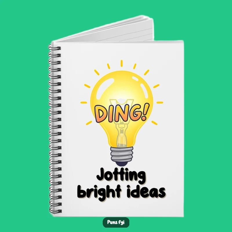 Funny Idea Bulb DING! Notebook: Capture Your Brightest Thoughts, A Clever Funny Gift!