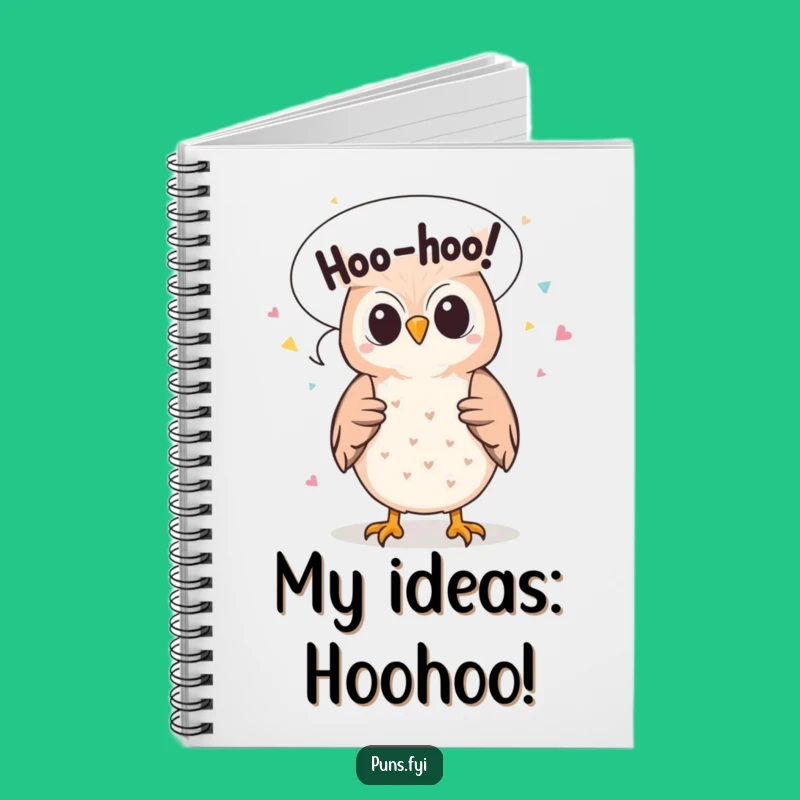 Funny Owl Hoo-hoo Confetti Notebook: Cute Cartoon Bird Journal, Funny Gift