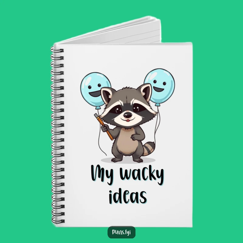 Funny Raccoon Balloon Painting Notebook: Hilarious Journal for Party Ideas
