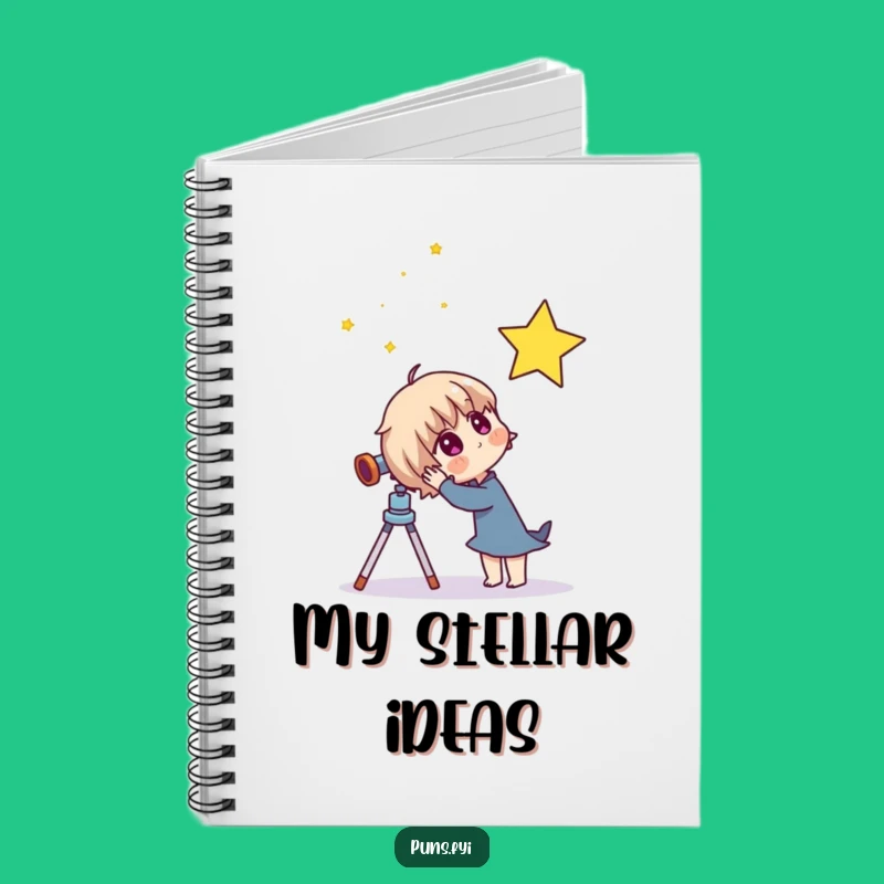 Funny Star Gazing Notebook - Capture Ideas with Curious Character Journal Gift