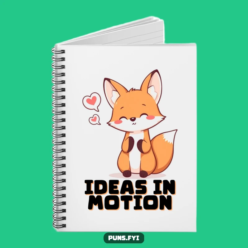 Funny Kawaii Fox Juggling Notebook - Chatty Ideas Journal Gift