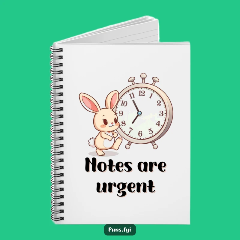 Funny Bunny Clock Notebook: Impatient Cartoon Journal, Great Funny Gift