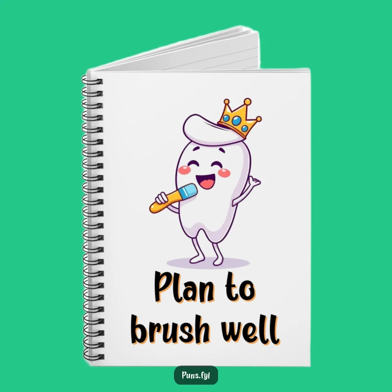 Funny Dancing Toothbrush Notebook: Jot Down Your Clean Ideas with Royal Flair!