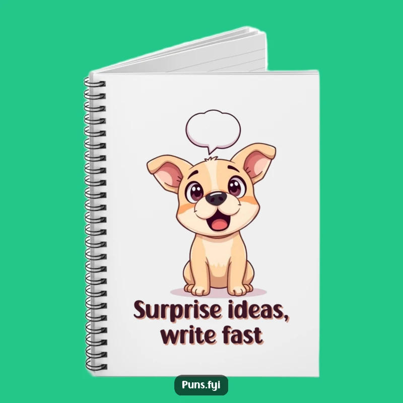 Funny Dog Surprise Notebook: Jot Down Thoughts with Shocking Flair