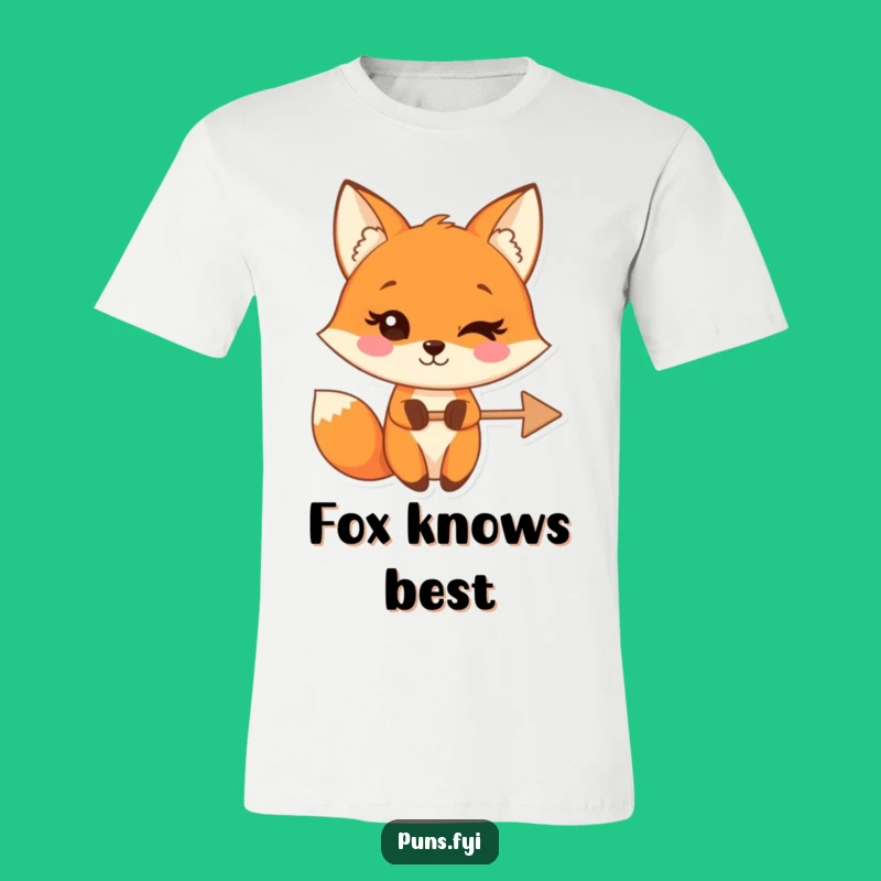 Funny Fox Wink Arrow T-Shirt: Sassy Cartoon Tee, Ideal Funny Gift