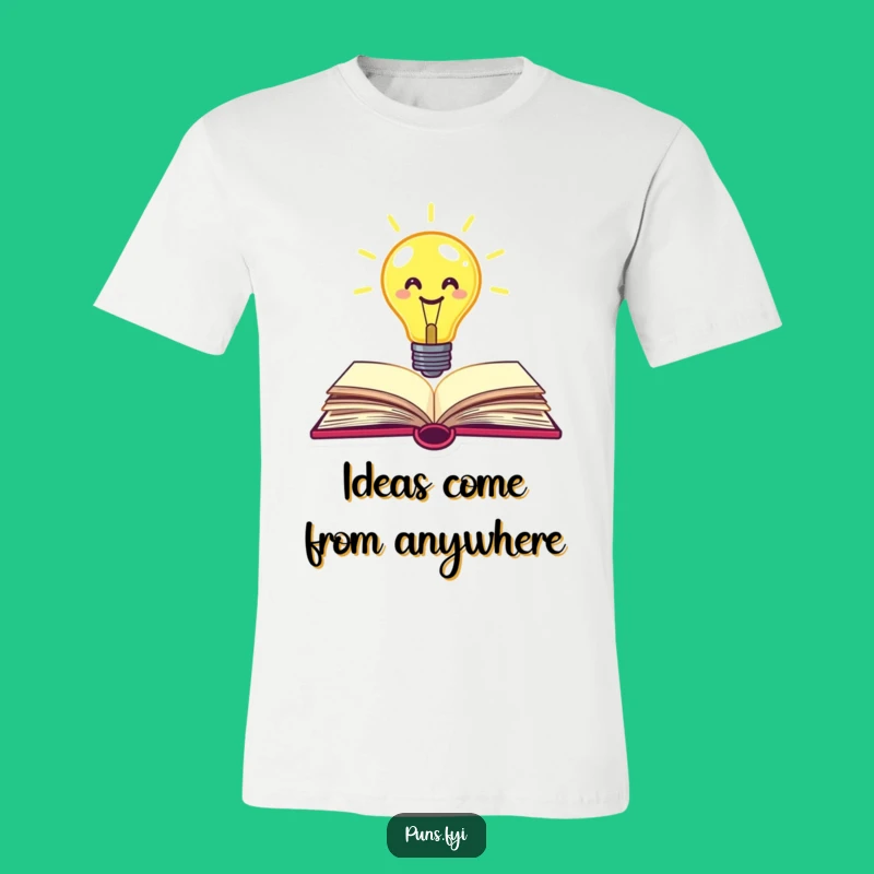 Funny Lightbulb Book T-Shirt: Creative Spark & Witty Style, Great Funny Gift