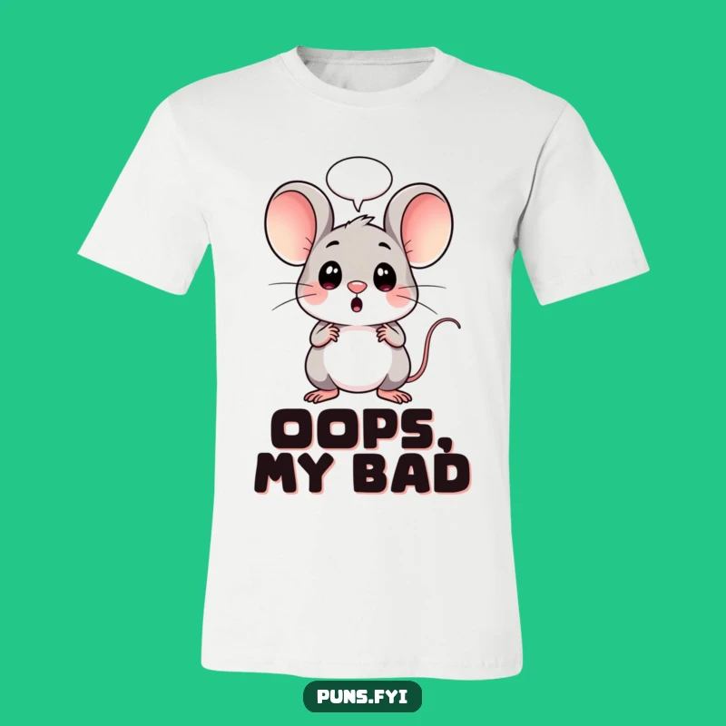 Funny Surprise Mouse T-Shirt: Wear Your Shock with This Kawaii Tee!
