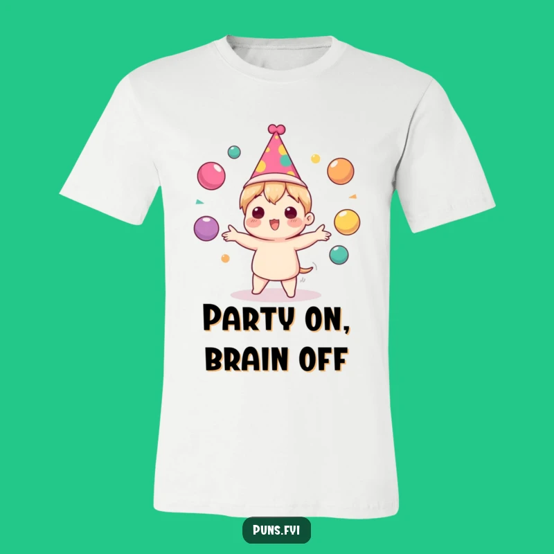 Funny Juggling Party Character Tee: Colorful Balls, Perfect Festive Gift!