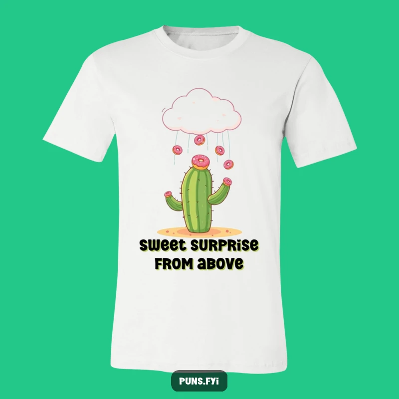 Funny Donut Cloud Cactus T-Shirt: Wear Your Sweetest Surprises with Hilarious Style!