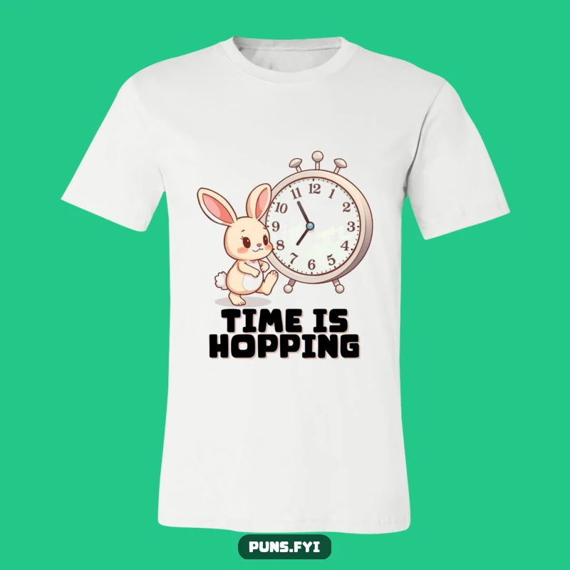 Funny Bunny Clock T-Shirt: Impatient Cartoon Tee, Great Funny Gift