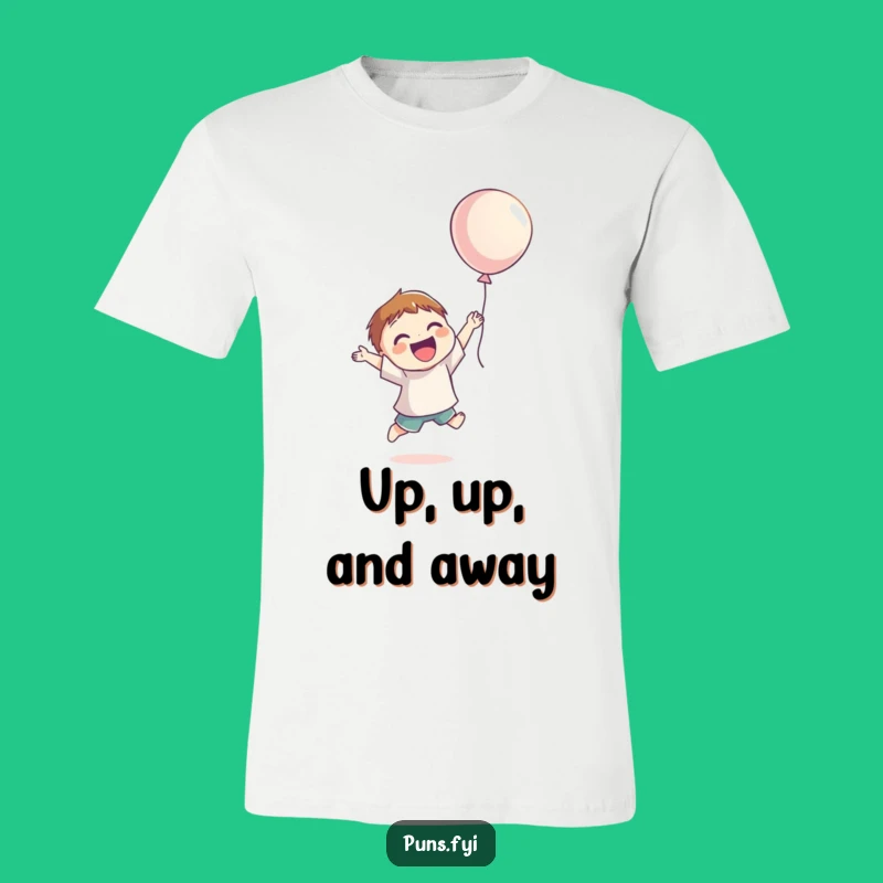Funny Jumping Character Balloon Tee: Pure Joy, Perfect Gift!