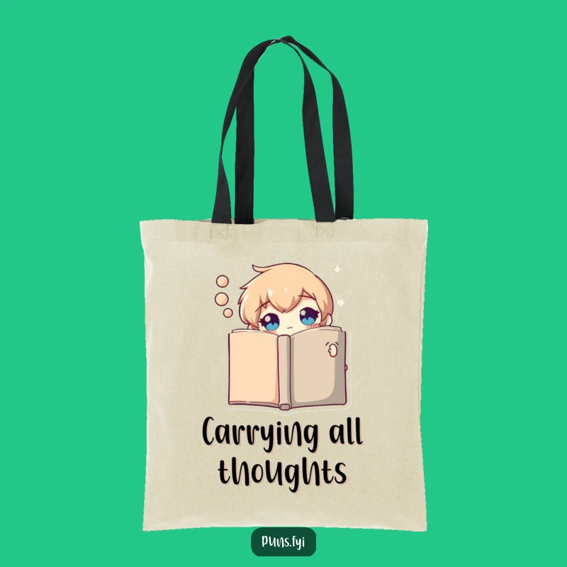 Funny Thought Bubble Book Tote: Curious Peek, Stylish & Hilarious Bag, Ideal Funny Gift