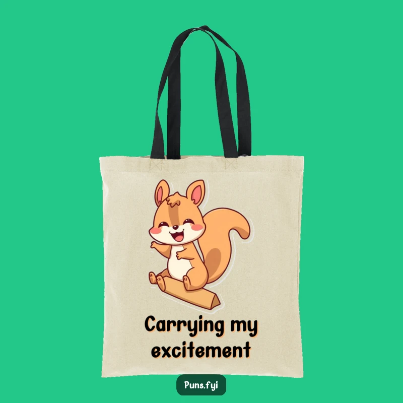 Funny Squirrel Exclamation Point Tote Bag: Carry Your Joy with Style