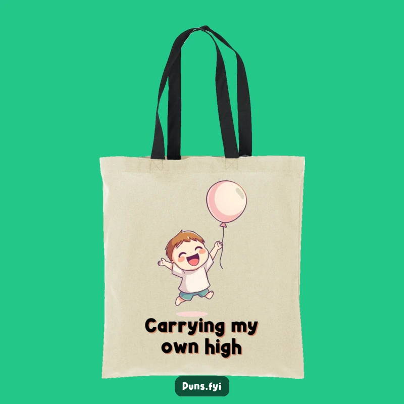 Funny Joyful Character Balloon Tote: Upbeat Bag, Perfect Gift!