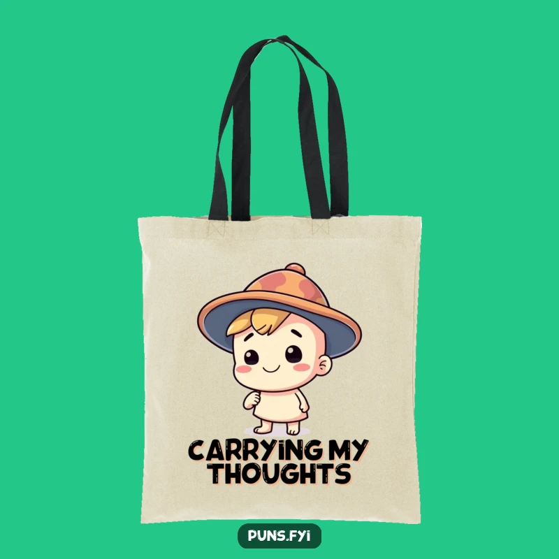 Funny Thinking Cap Tote Bag: Carry Your Big Ideas Everywhere