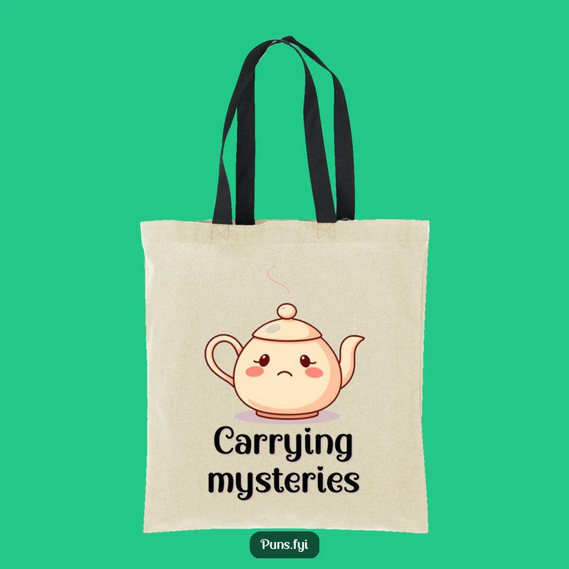 Funny Confused Teapot Tote Bag: Carry Your Questions in Hilarious Style!