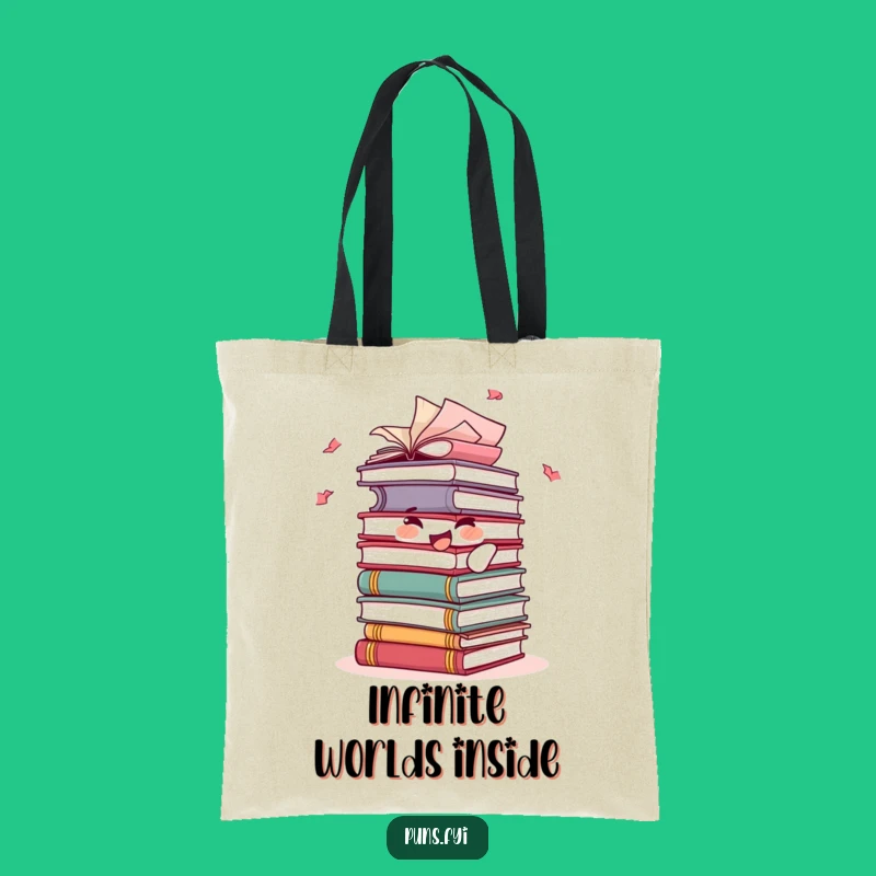 Funny Book Stack Tote: Joyful Pages, Stylish & Hilarious Bag, Ideal Funny Gift