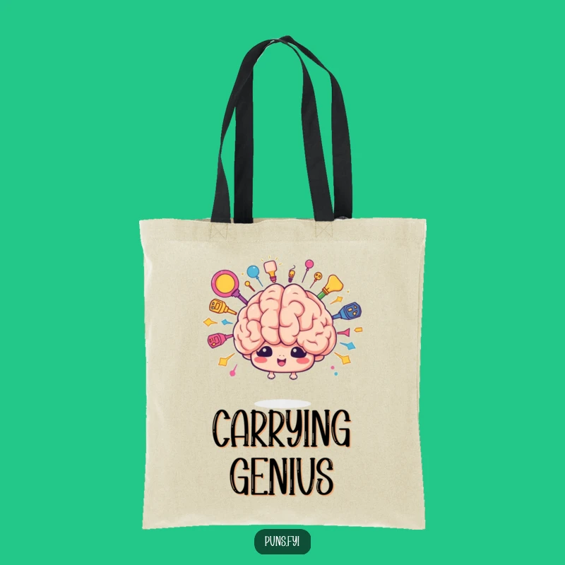 Funny Brain Idea Tote Bag: Carry Your Brilliance Everywhere!