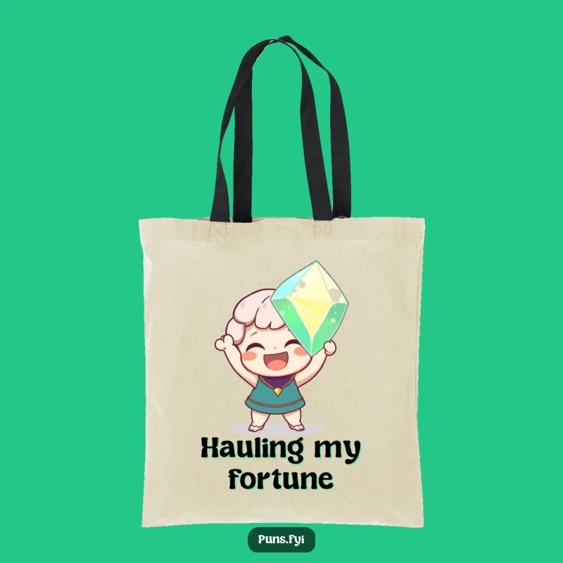 Funny Gem Hunter Tote Bag - Stylish Character Accessory for Treasures Gift