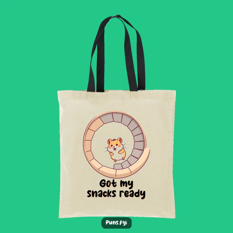 Funny Hamster Tote Bag: Spiral Stair Race for an Active Funny Gift