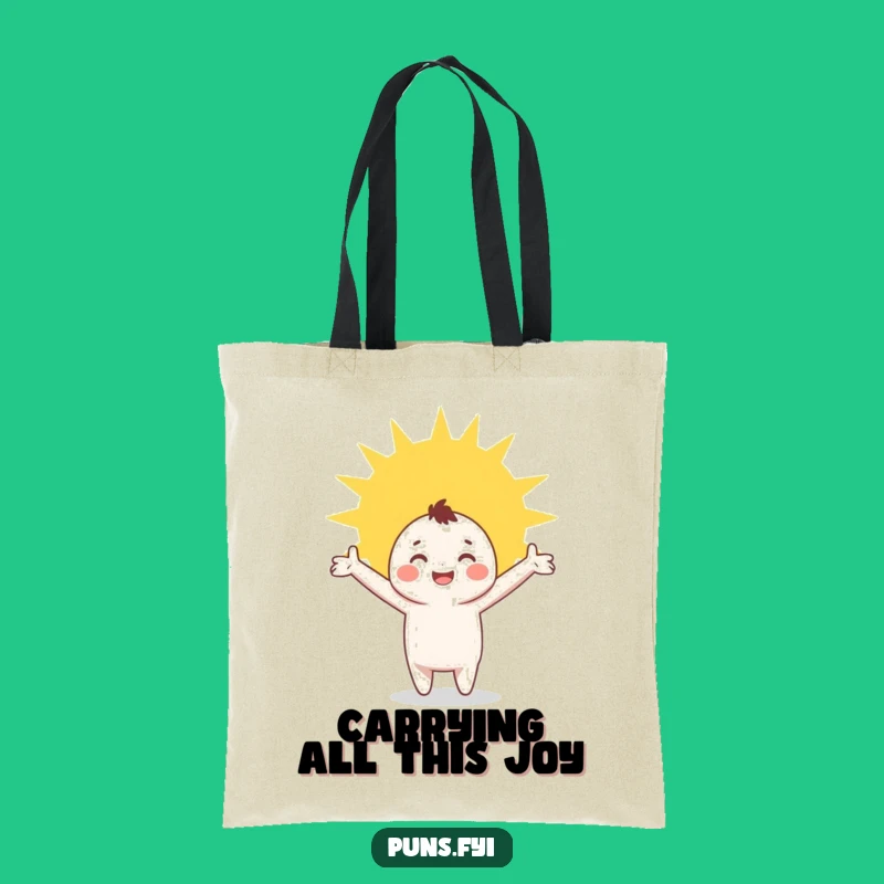 Funny Happy Character Tote Bag: Carry Your Sunshine Everywhere!