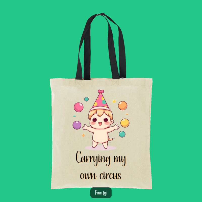 Funny Juggling Character Tote: Party Balls Bag, Perfect Gift!