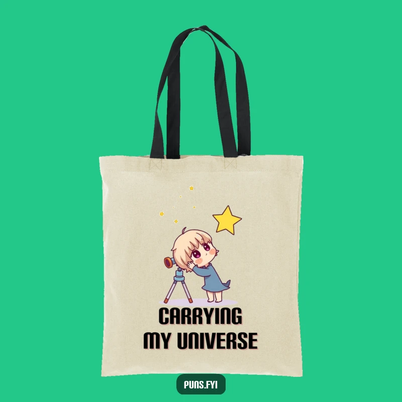 Funny Space Explorer Tote Bag - Chic and Curious Character Accessory Gift